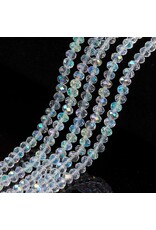 4x3mm Rondelle  Clear AB   x105