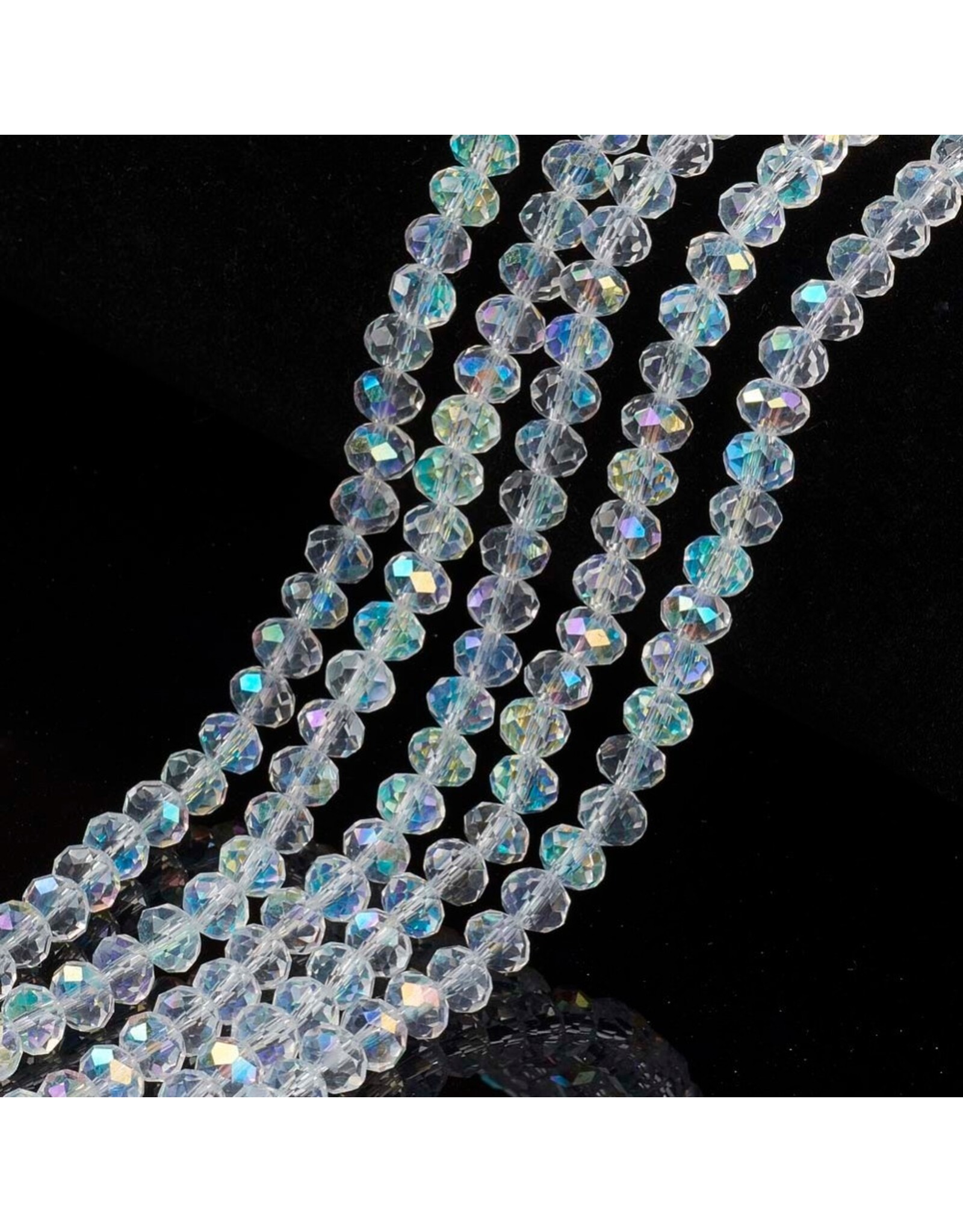 4x3mm Rondelle  Clear AB   x105