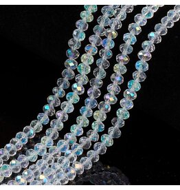 4x3mm Rondelle  Clear AB   x105