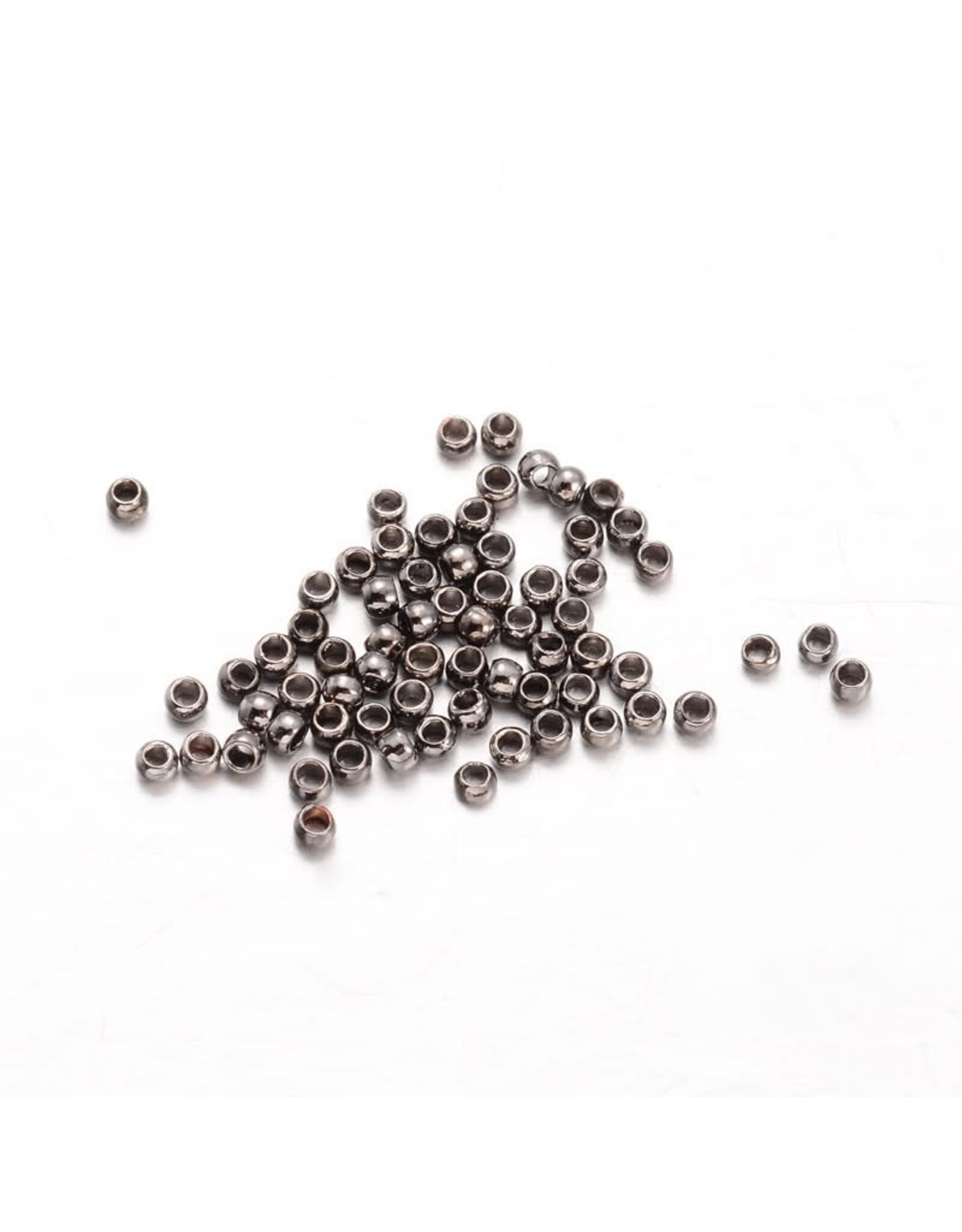 Crimp Bead 1.5mm Smooth Gunmetal NF  1g