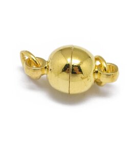 Magnetic Clasp 6mm  24k Plated x1   NF