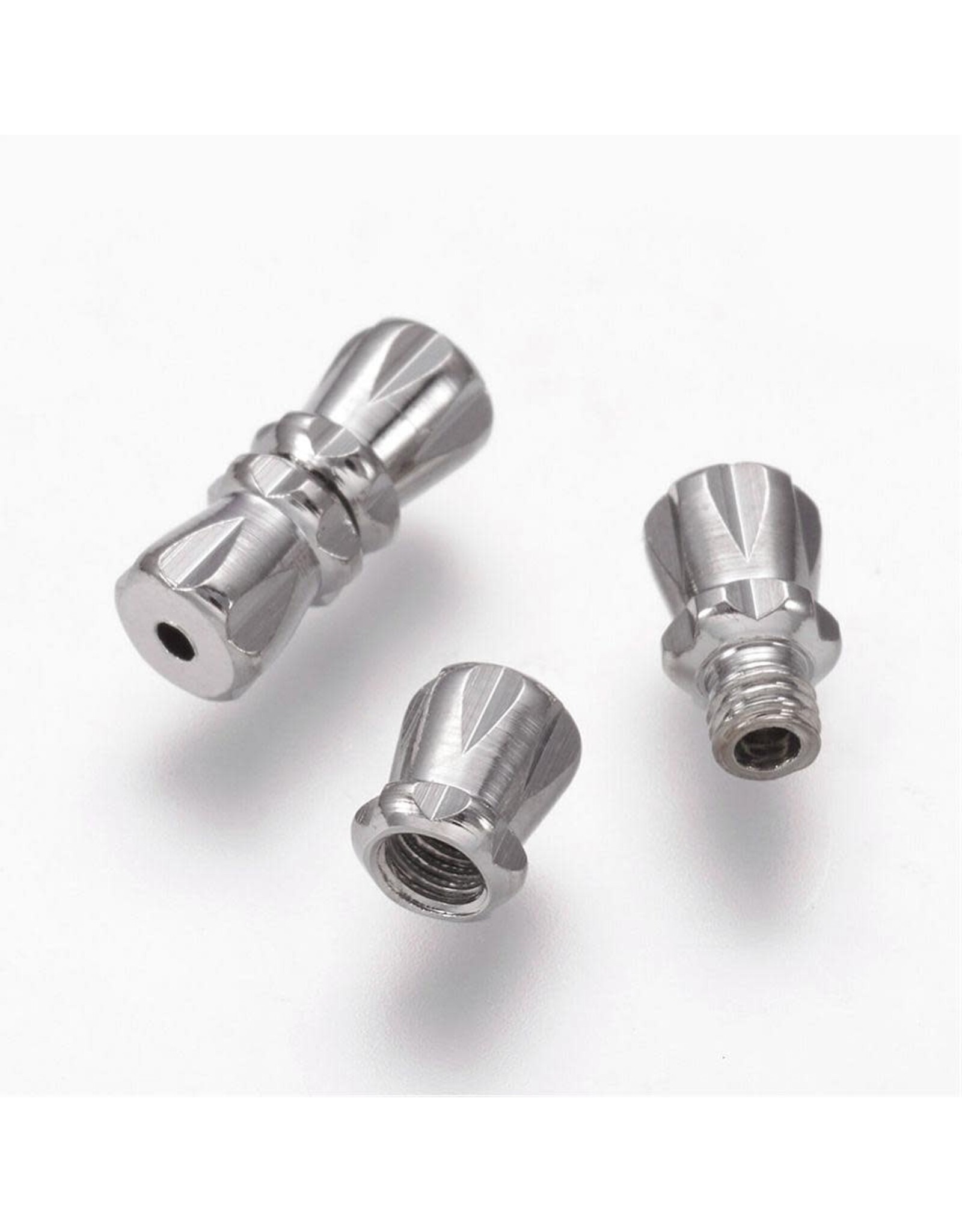 Screw Clasp  Platinum  10x5mm  x10