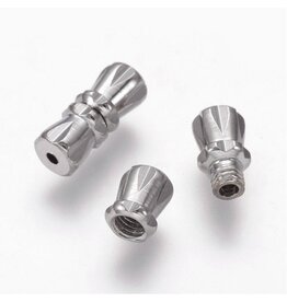 Screw Clasp  Platinum  10x5mm  x10