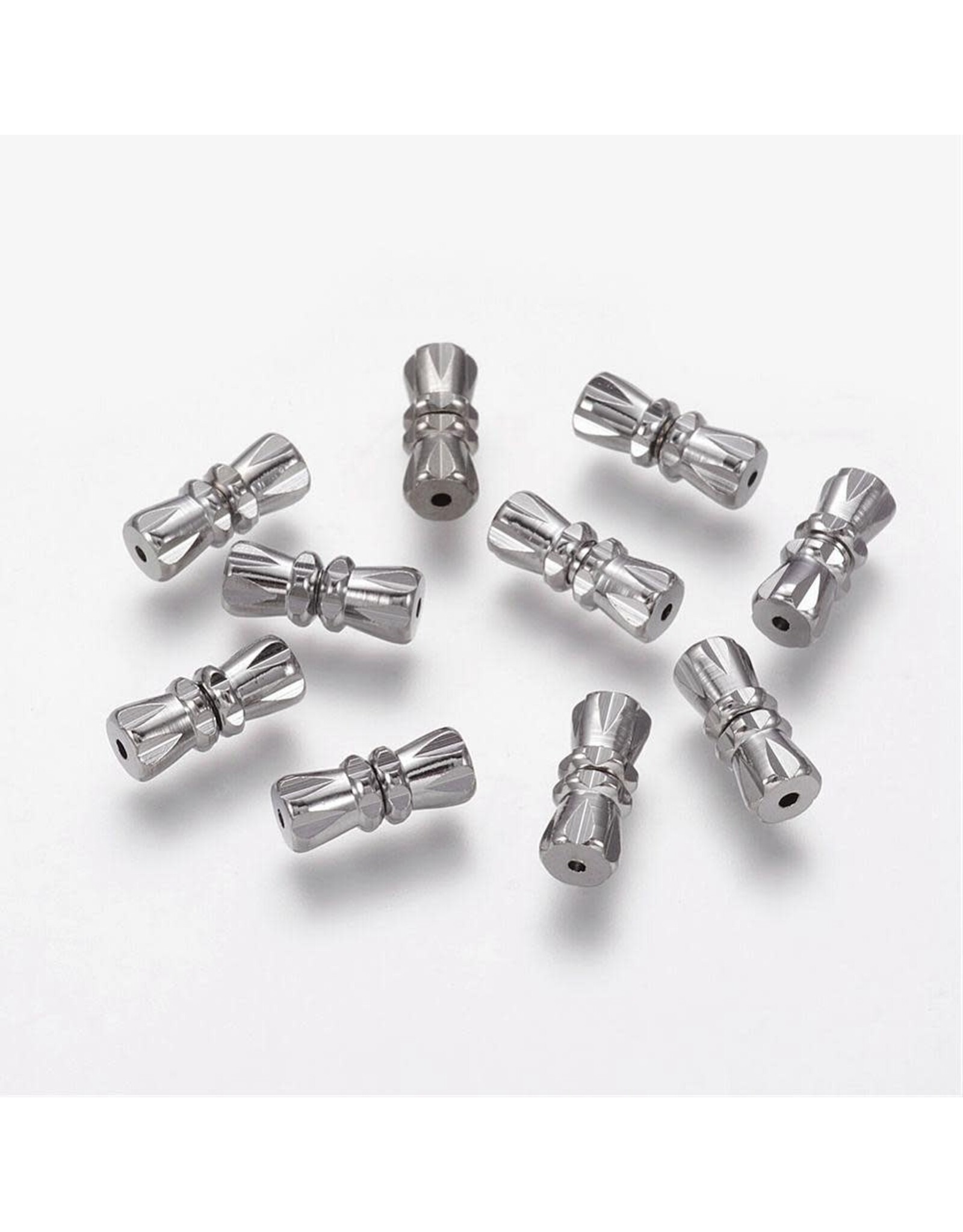 Screw Clasp  Platinum  10x5mm  x10