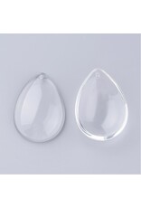 Drop Convex Clear Glass   43x31mm