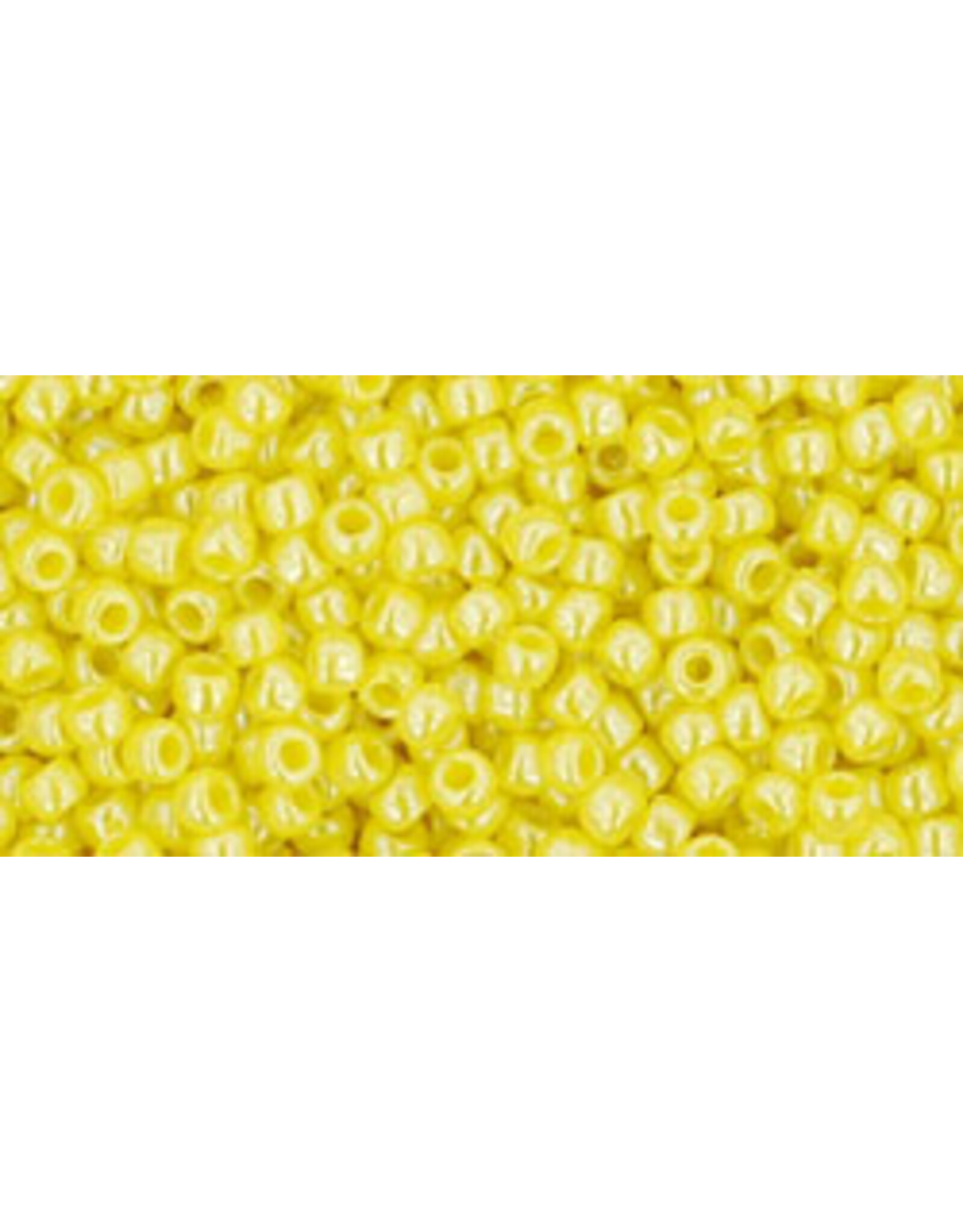 Toho 128 11  Round  Opaque Dandelion Yellow Lustre