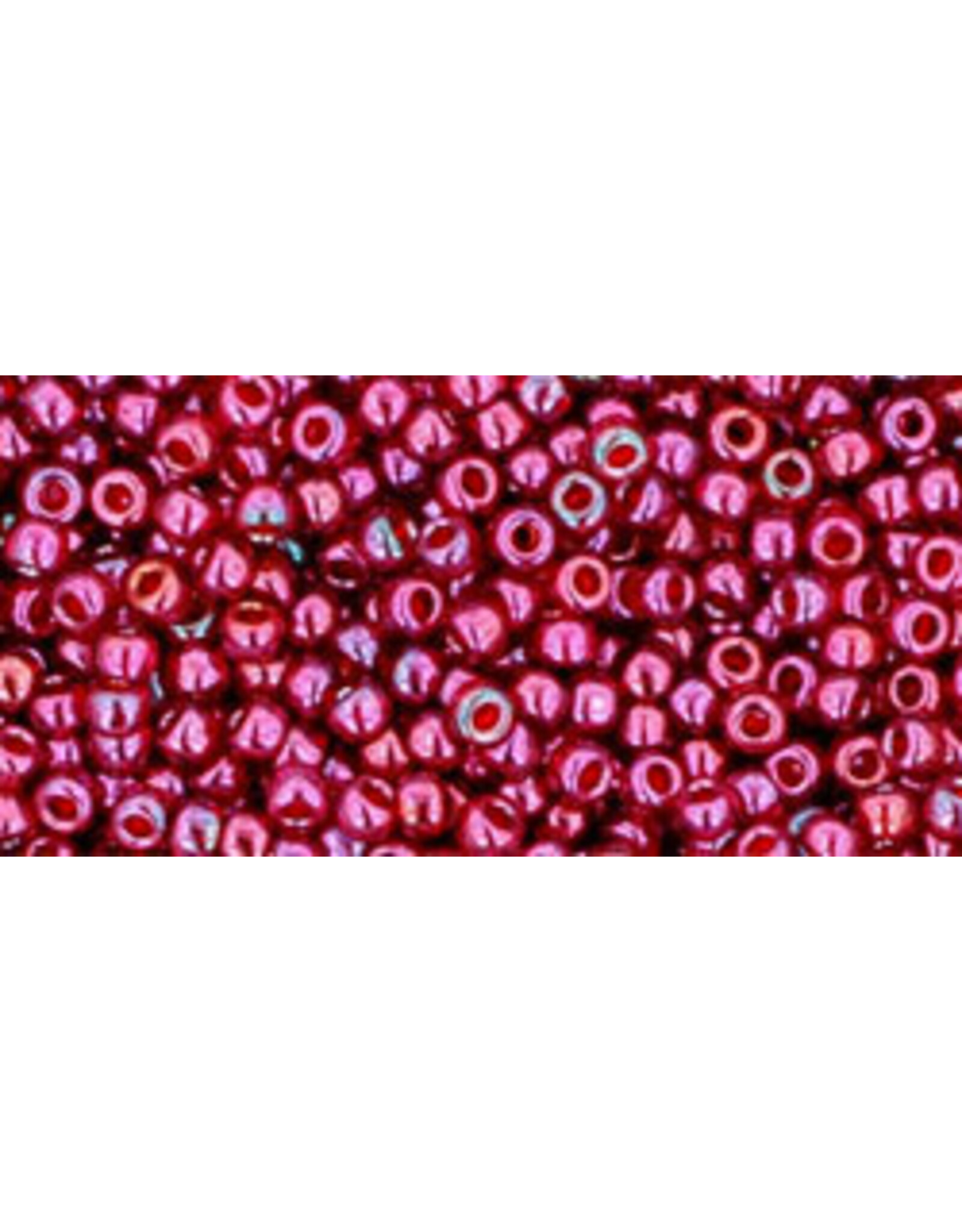 Toho 332  11  Round  Raspberry Red Gold Lustre