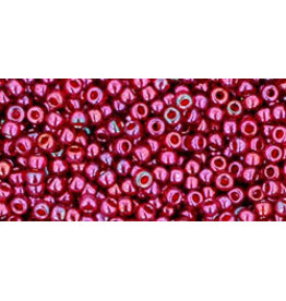 Toho 332  11  Round  Raspberry Red Gold Lustre