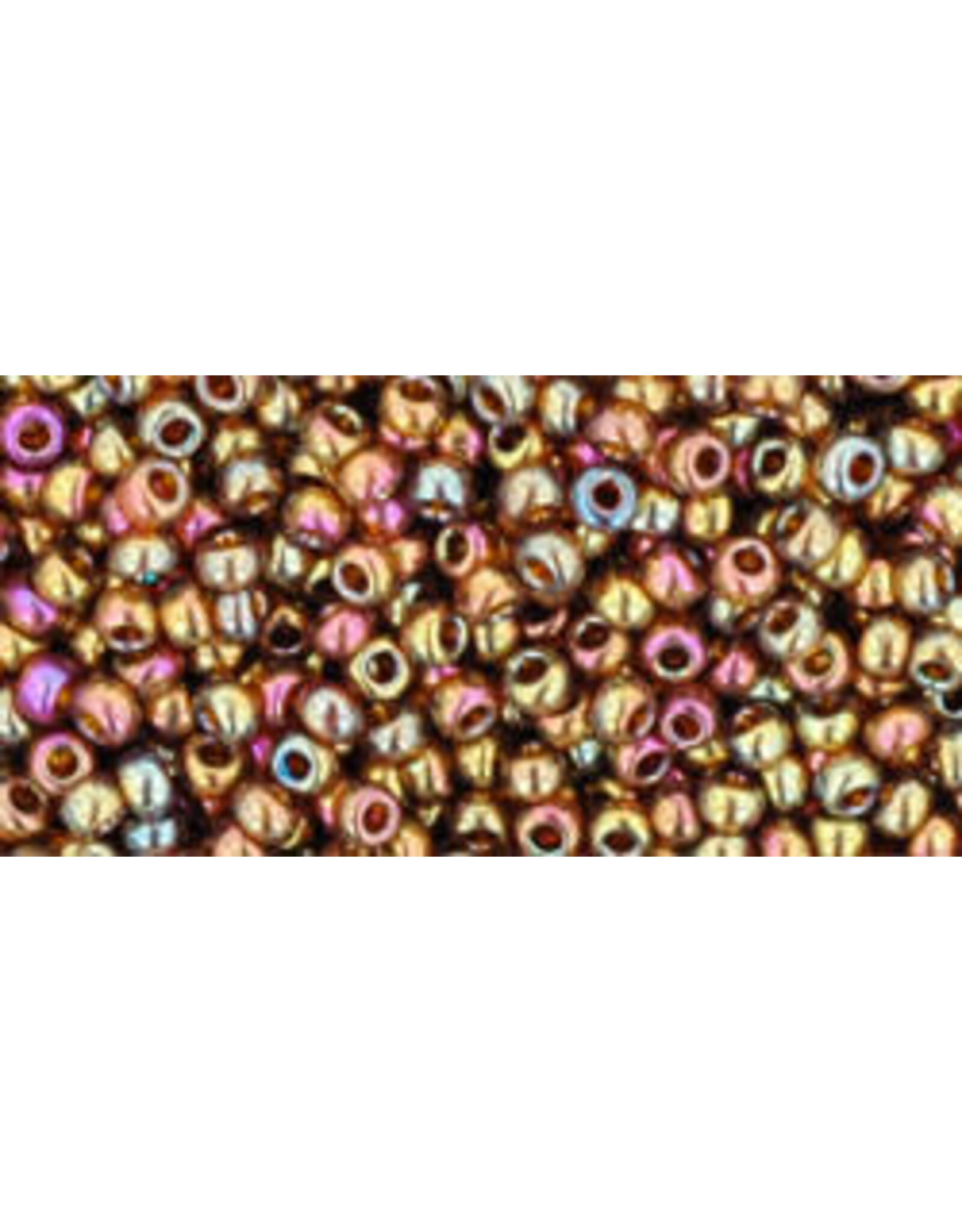 Toho 459 11 Round Transparent Dark Topaz Gold Lustre AB