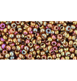Toho 459 11 Round Transparent Dark Topaz Gold Lustre AB