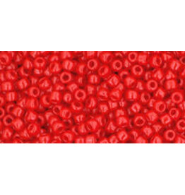Toho 45a 11  Round  Opaque Cherry Red