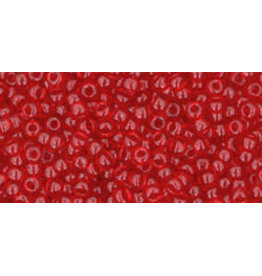 Toho 5c 11  Round Transparent Ruby Red