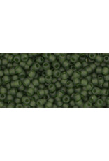 Toho 940f  11  Round  Transparent Dark Olive Green Matte
