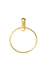 Earring Hoops with Link 19mm Gold Colour NF x6
