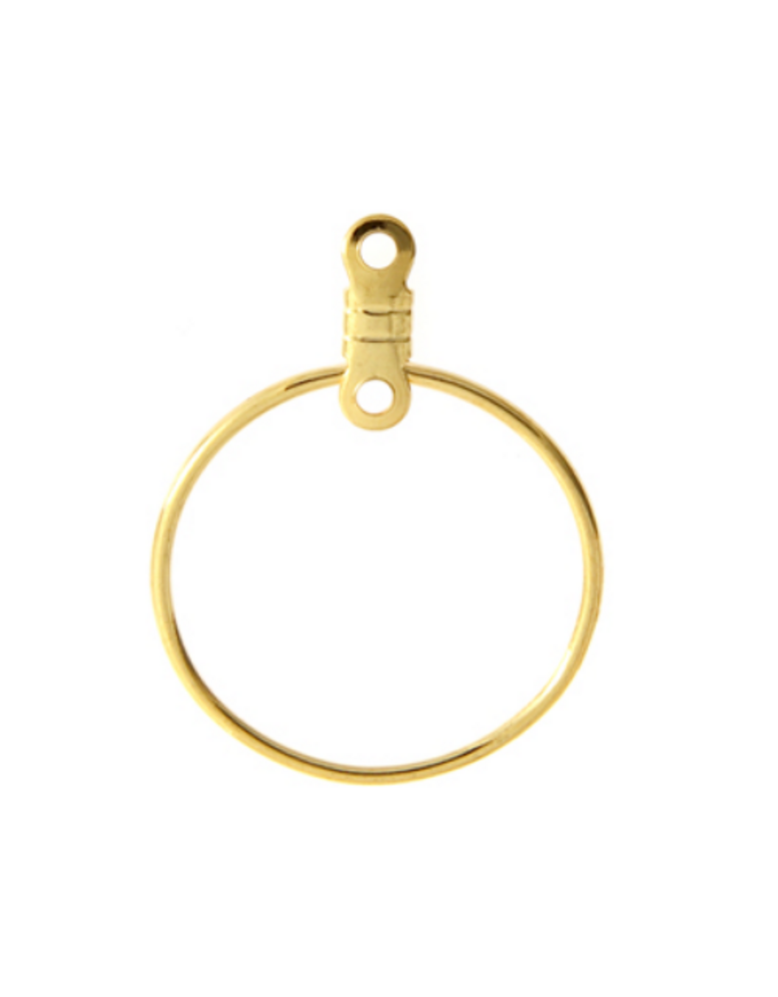 Earring Hoops with Link 19mm Gold Colour NF x6