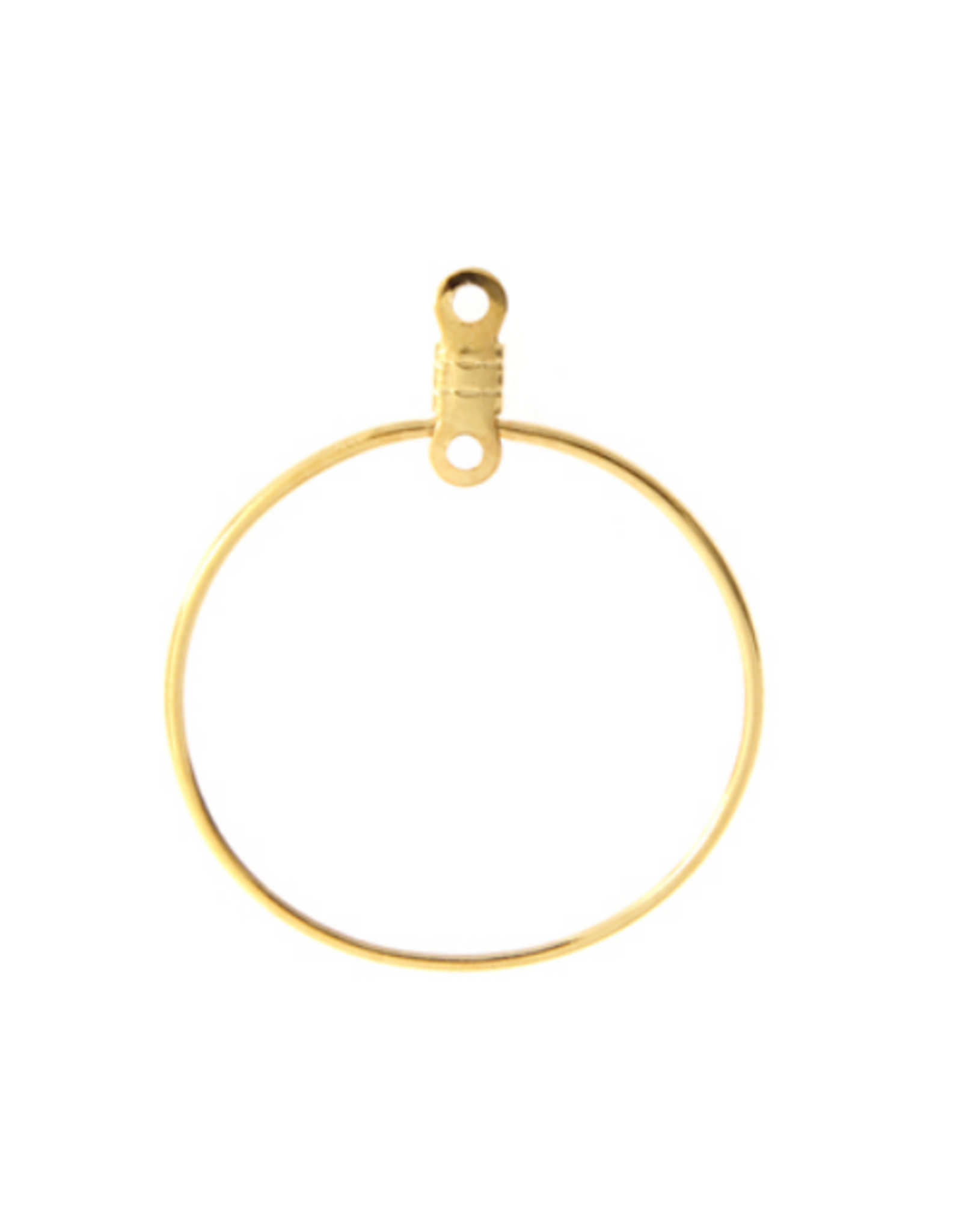 Earring Hoops with Link 25mm Gold Colour NF x6