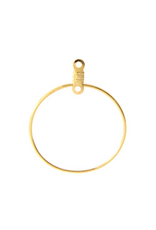 Earring Hoops with Link 38mm Gold Colour NF x6