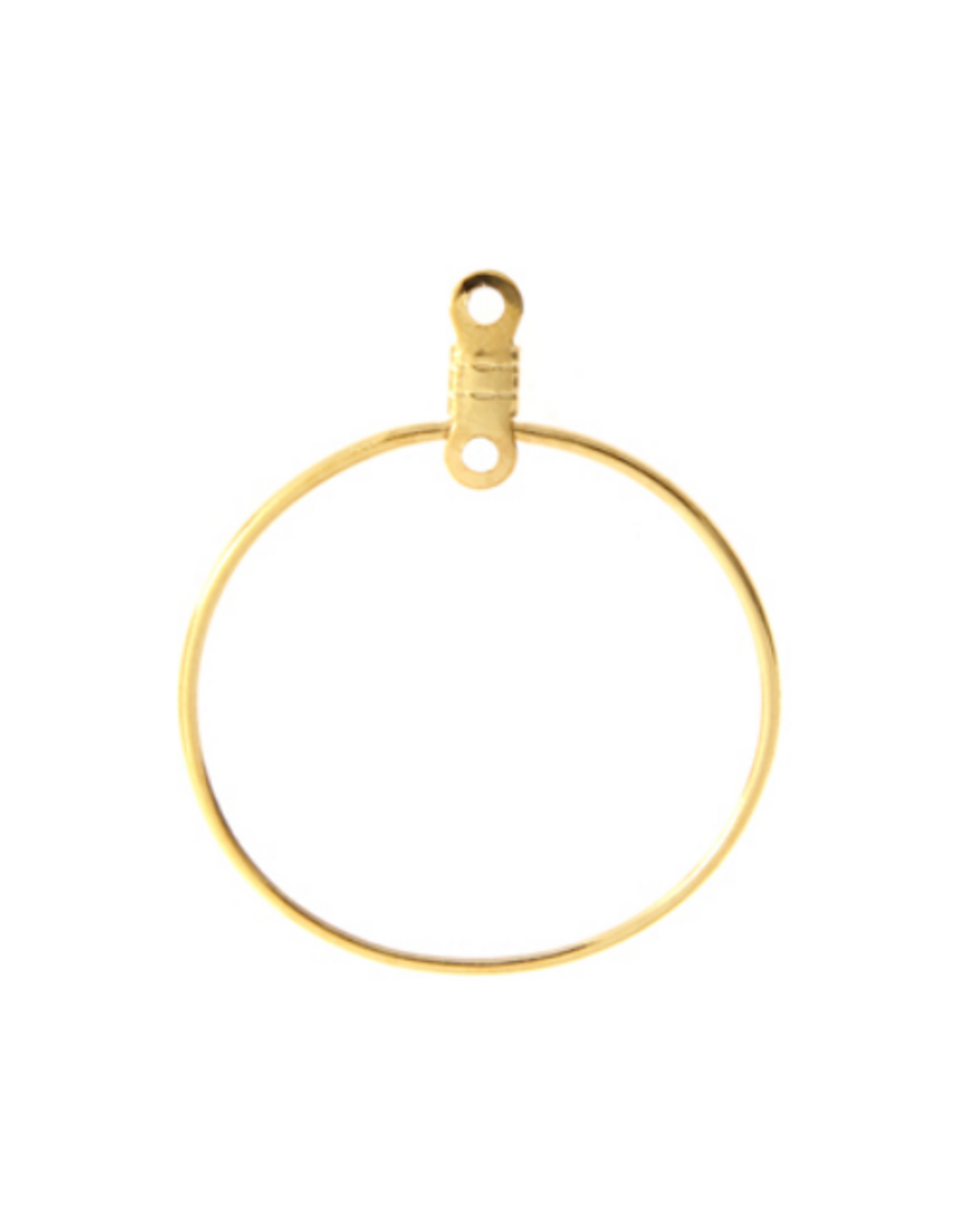 Earring Hoops with Link 38mm Gold Colour NF x6