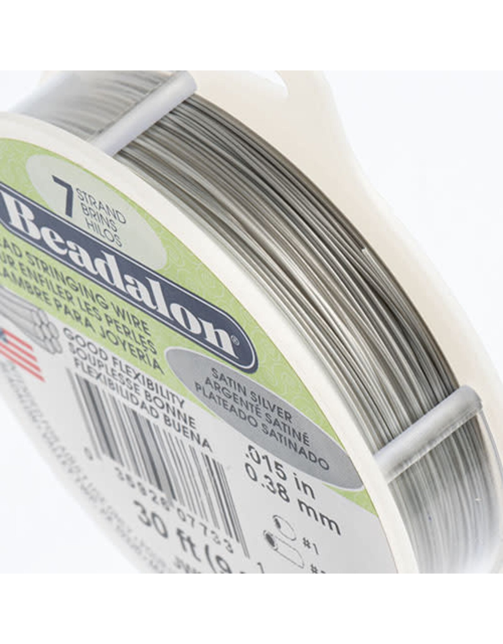 Beadalon .018  7 Strand  30 Feet  Satin Silver