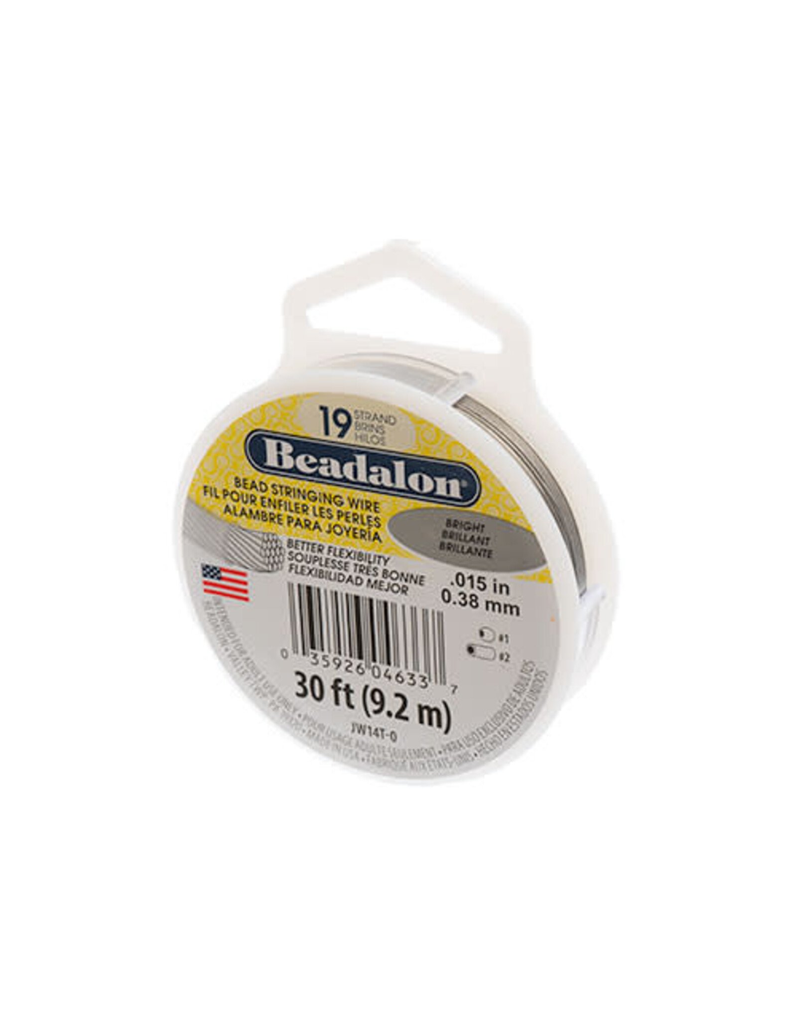 Beadalon .015  19 Strand  30 Feet  Bright Silver