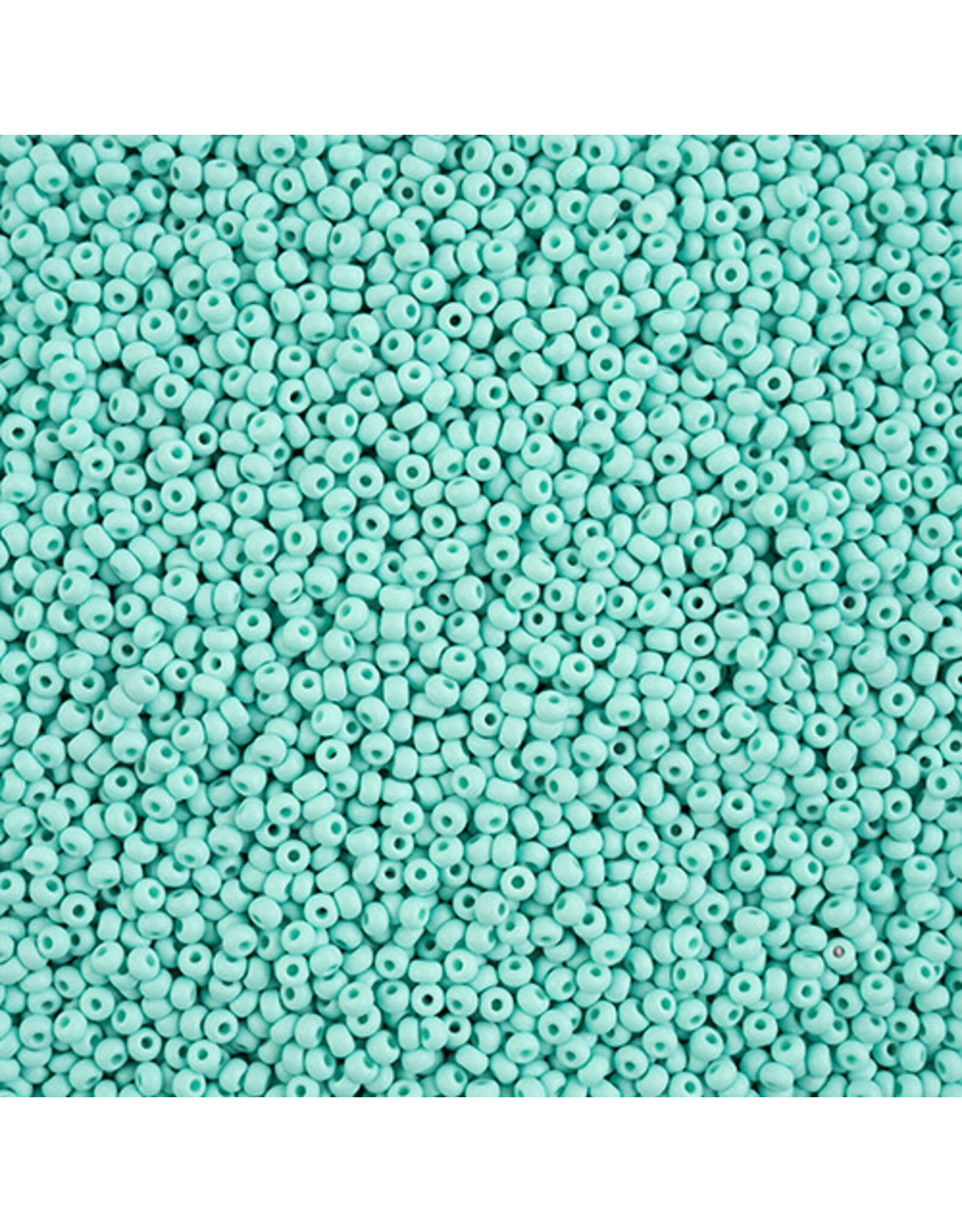 Czech 42137 10 Seed Opaque Mint Matte Dyed PermaLux