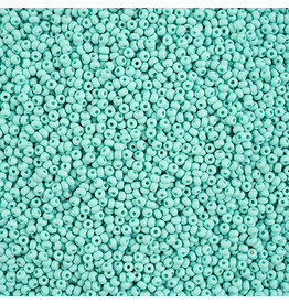 Czech 42137 10 Seed Opaque Mint Matte Dyed PermaLux