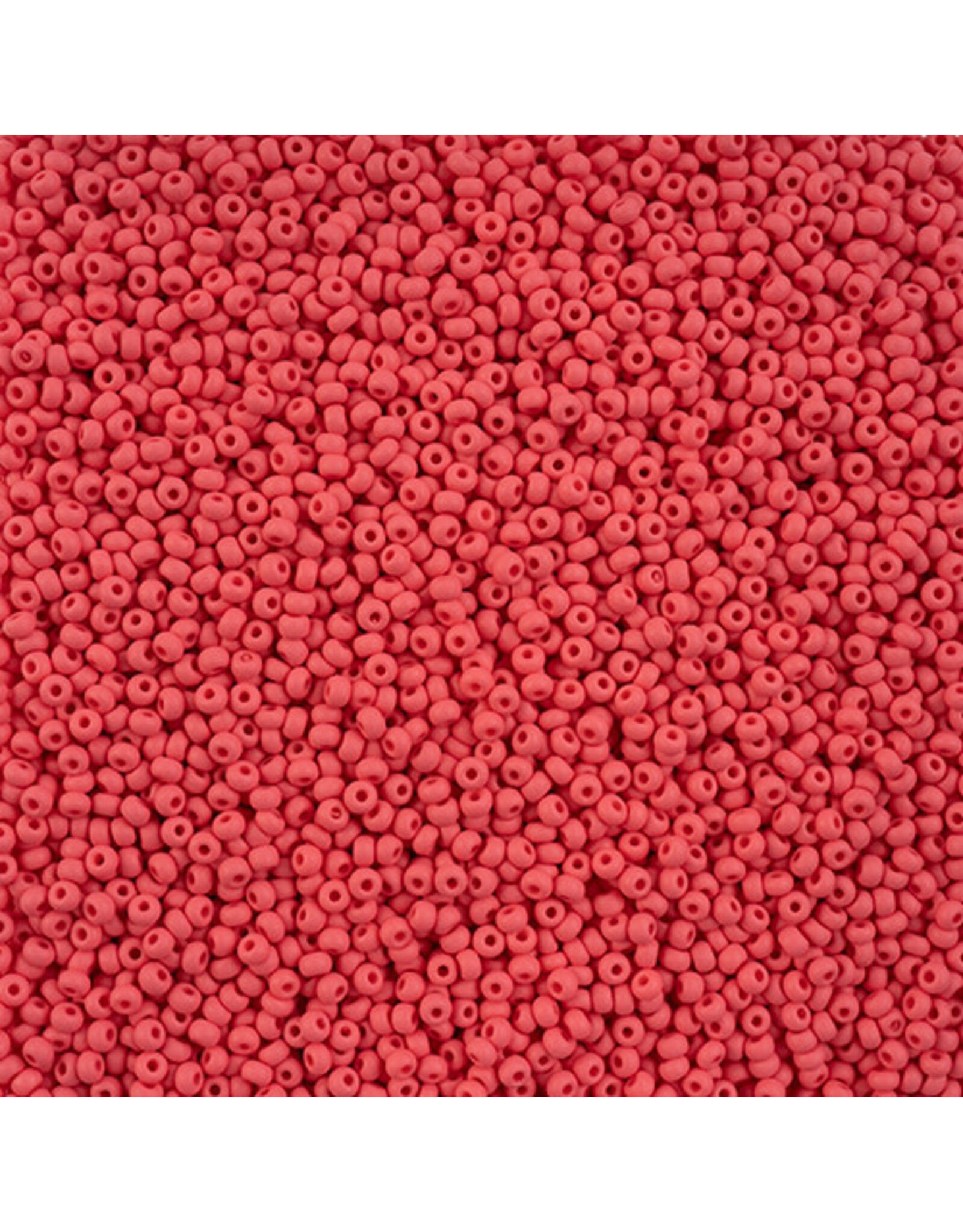 Czech 42129  10 Seed Opaque Red Matte Dyed PermaLux