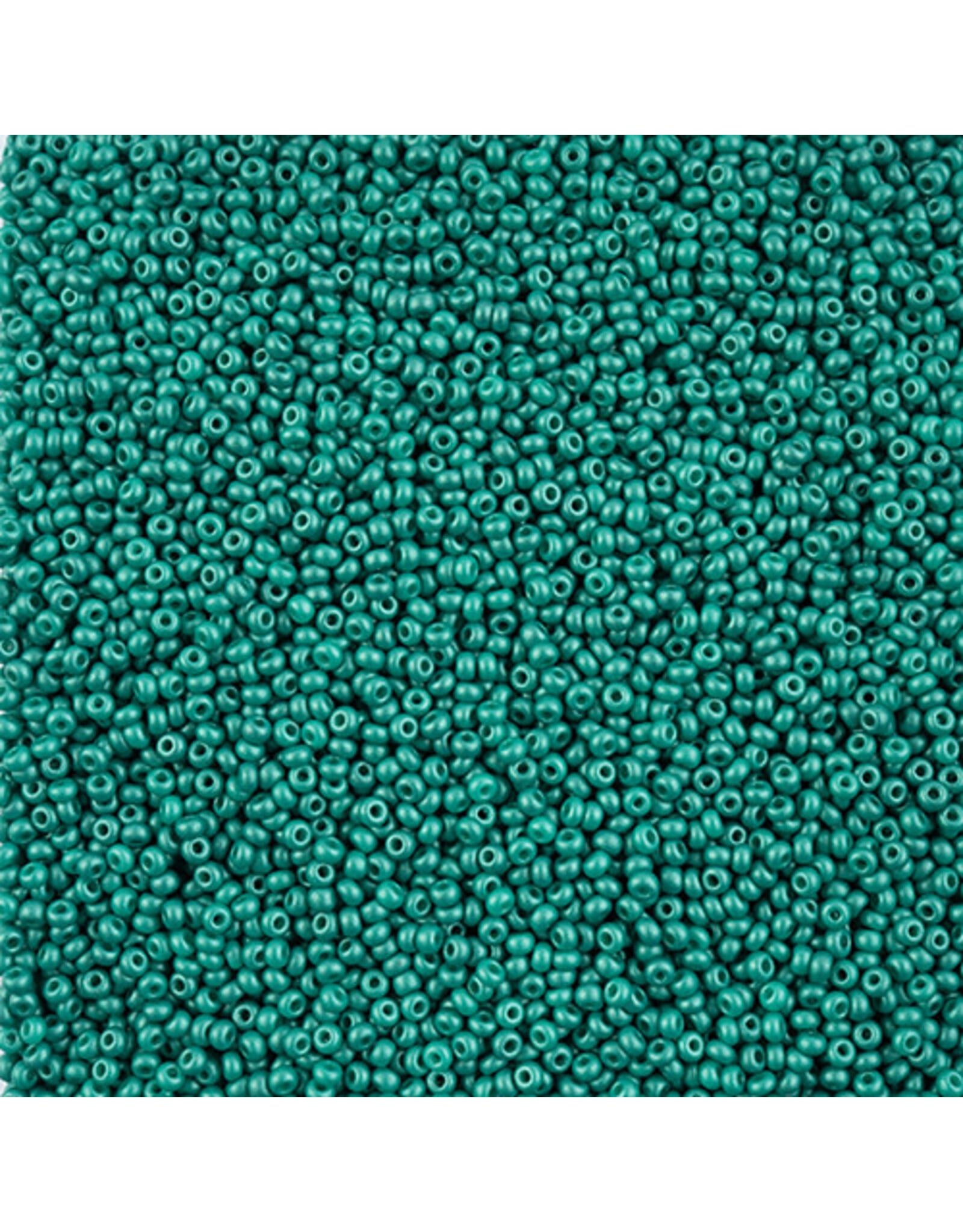Czech 42116 10 Seed Opaque Sea Green Dyed PermaLux