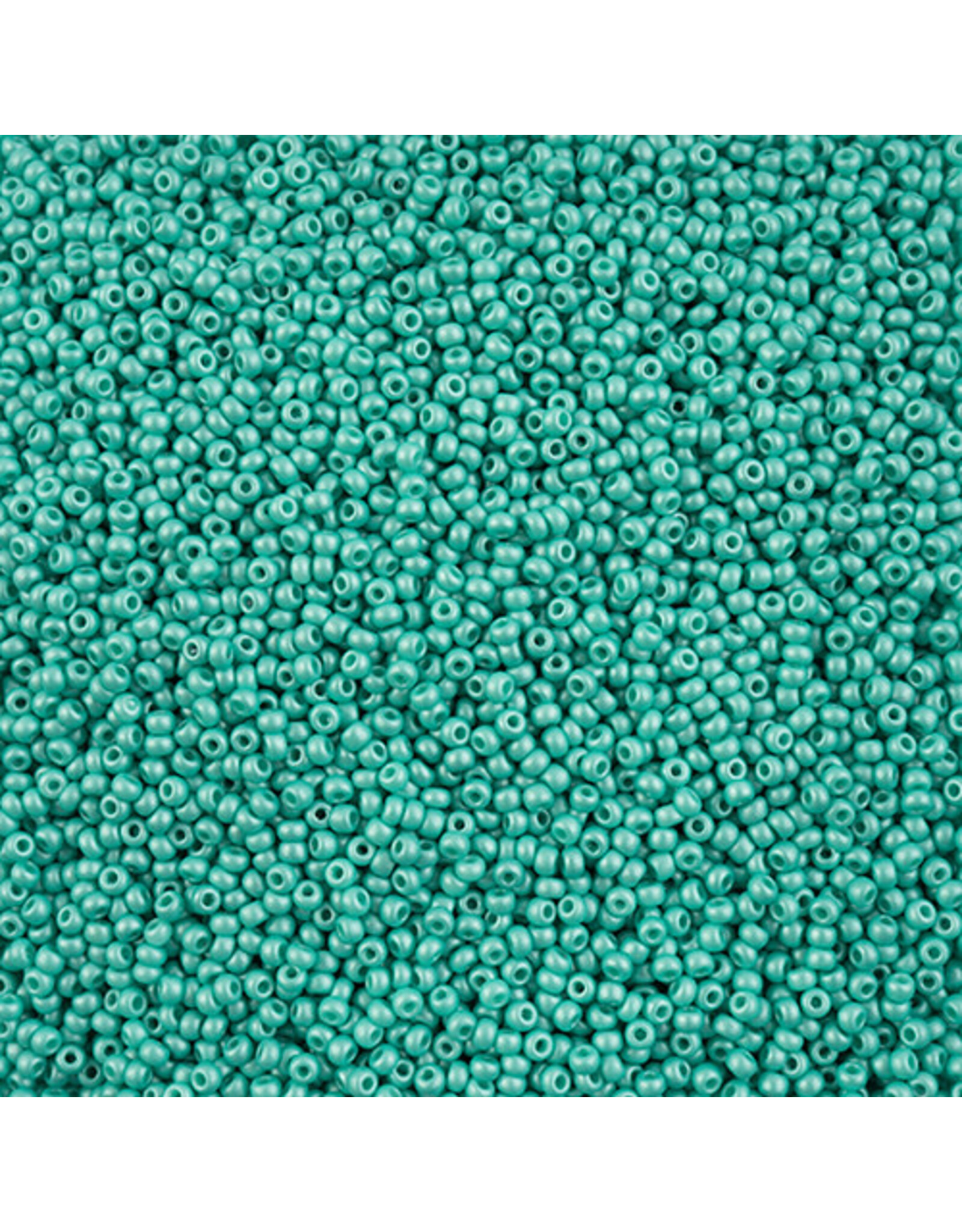 Czech 42115 10 Seed Opaque Shiny  Mint  Dyed PermaLux