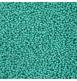 Czech 42115 10 Seed Opaque Shiny  Mint  Dyed PermaLux