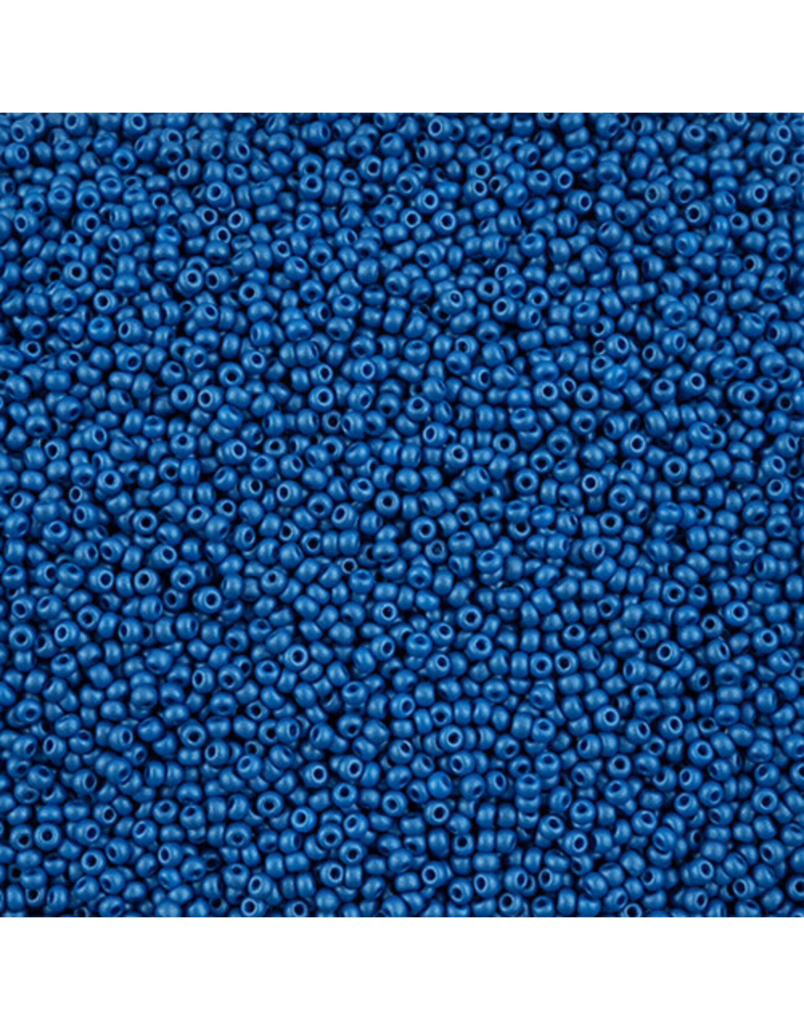 Czech 42120 10 Seed Opaque Blue Dyed PermaLux