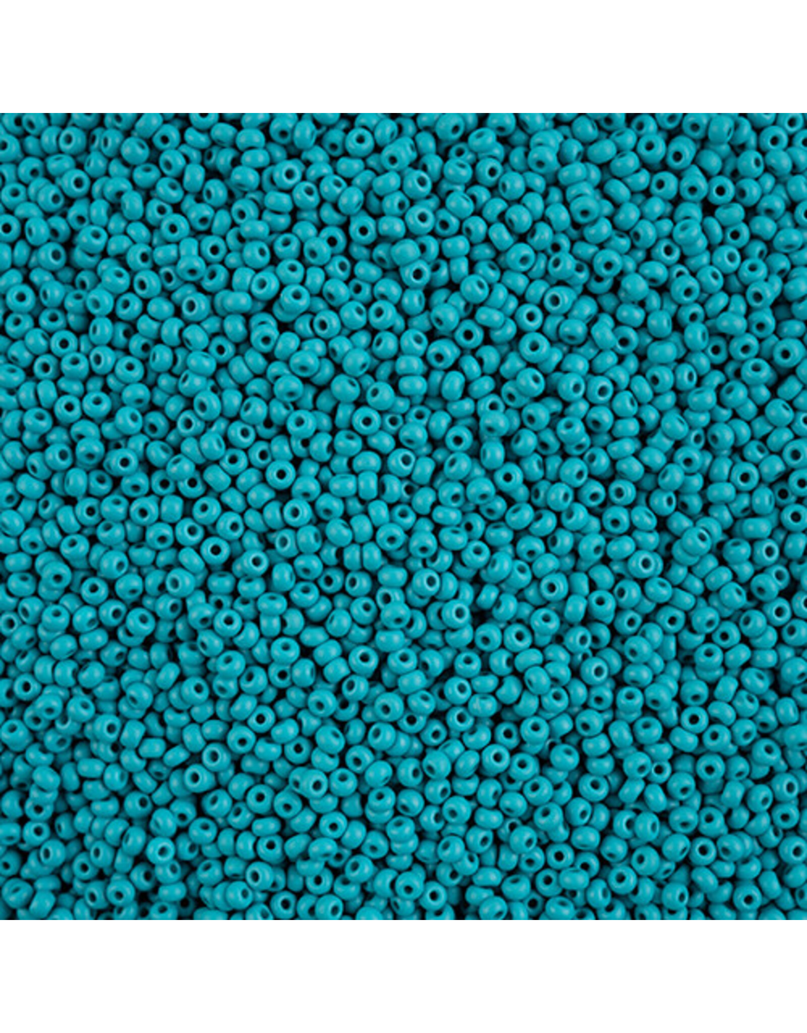 Czech 42139 10 Seed Opaque Teal Matte Dyed PermaLux