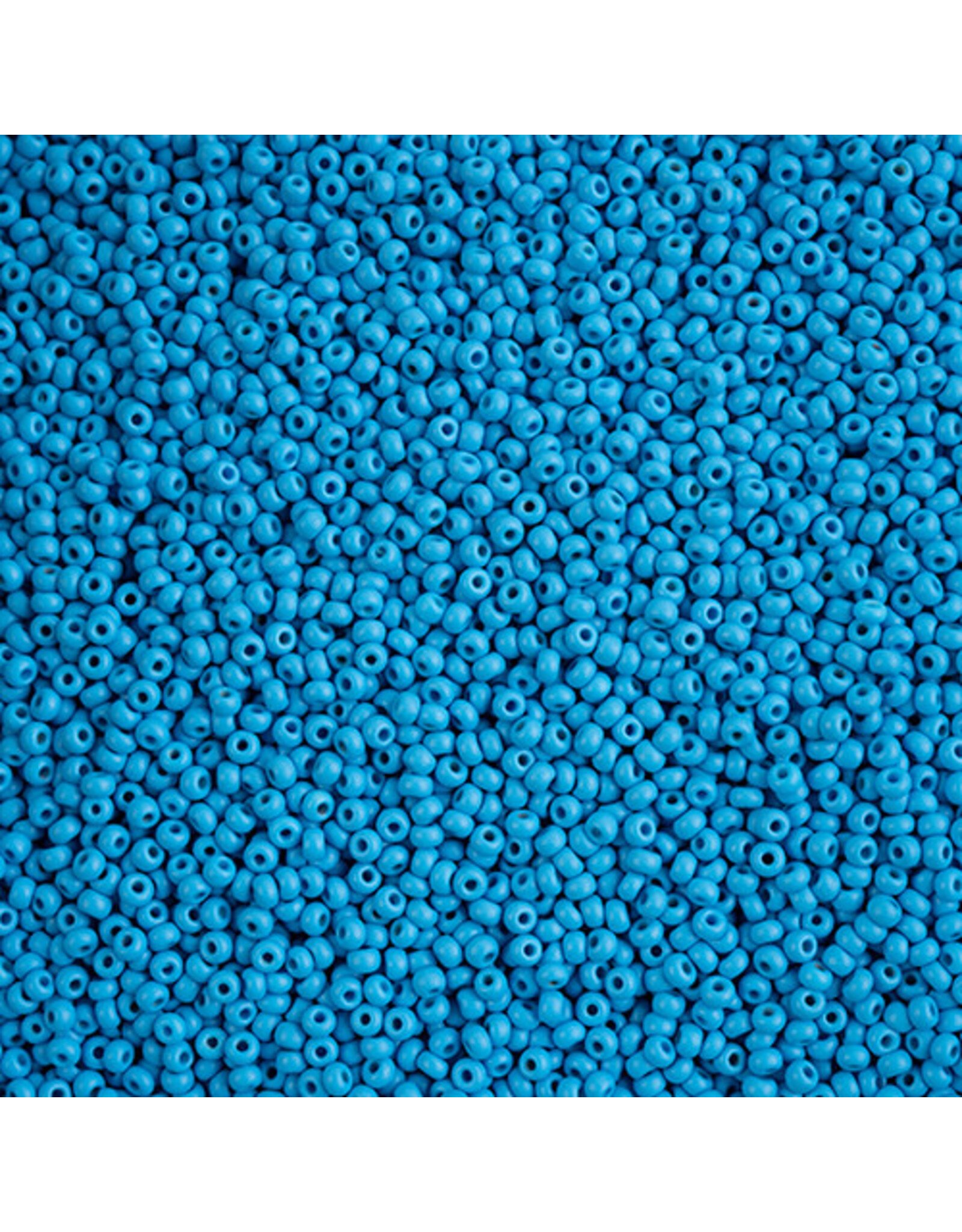 Czech 42140 10 Seed Opaque Dark Turquoise Matte Dyed PermaLux