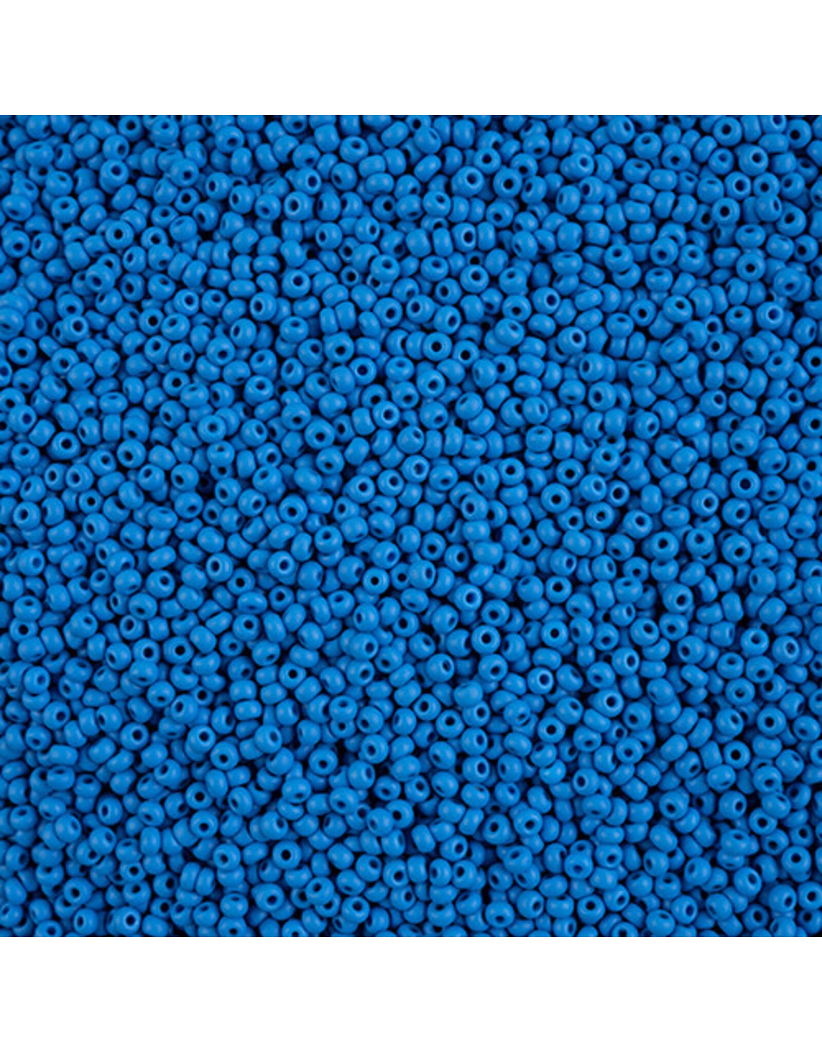 Czech 42142 10 Seed Opaque Blue Matte Dyed PermaLux