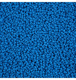 Czech 42142 10 Seed Opaque Blue Matte Dyed PermaLux