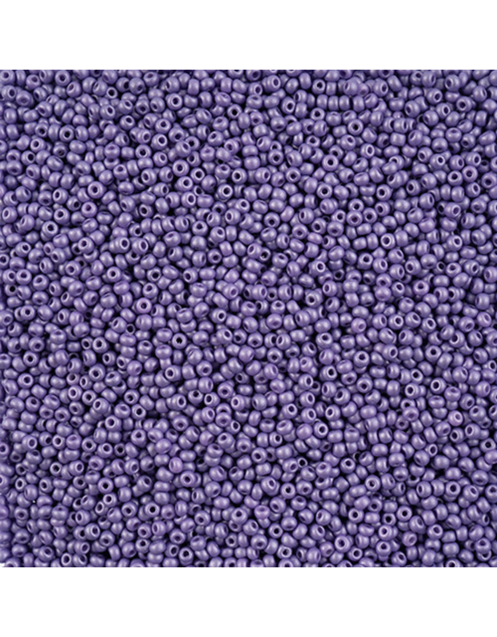 Czech 42113 10 Seed Chalk Lavender Dyed PermaLux