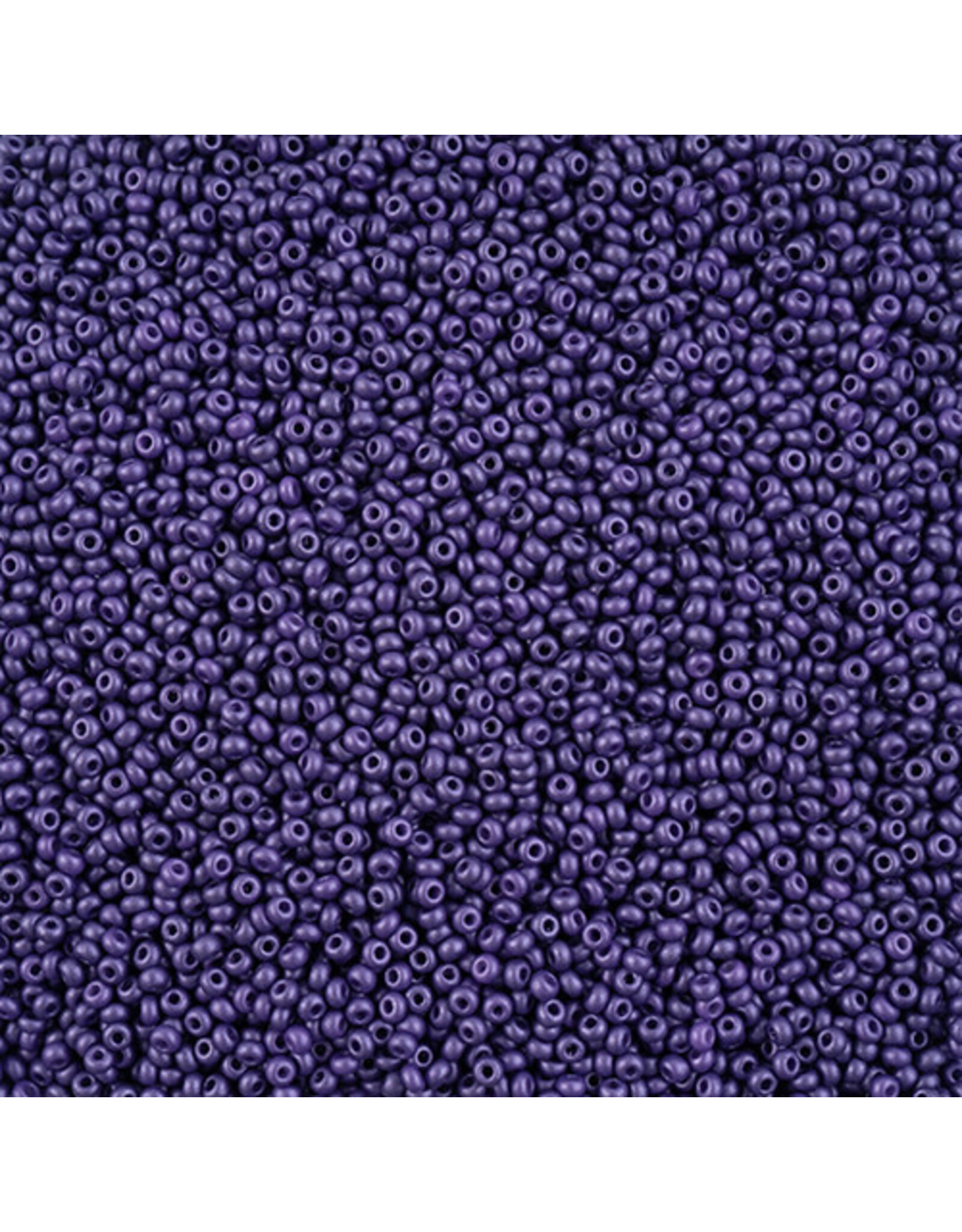 Czech 42114 10 Seed Chalk Dark Violet Dyed PermaLux