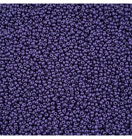 Czech 42114 10 Seed Chalk Dark Violet Dyed PermaLux