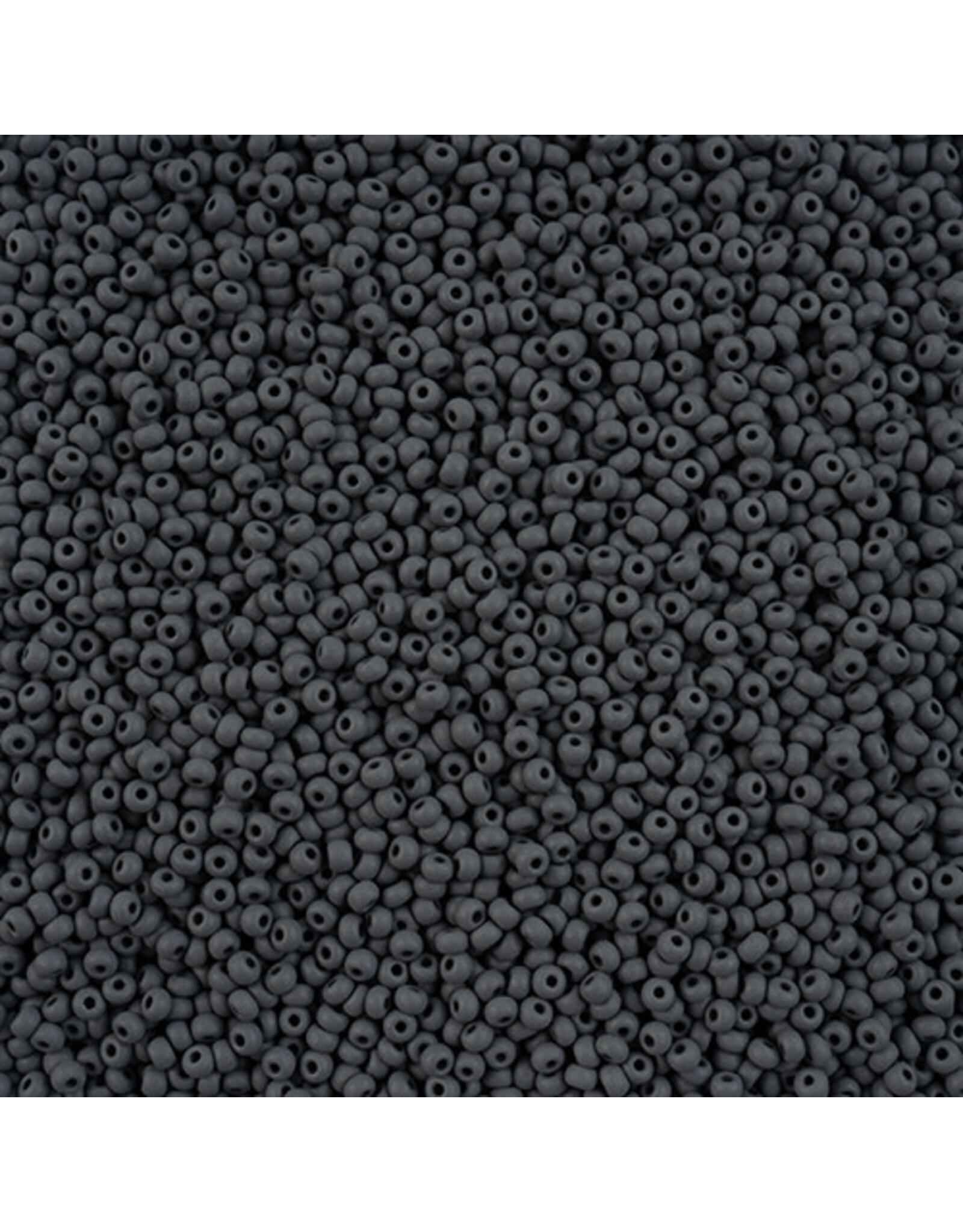 Czech 42143  10 Seed Chalk Grey Matte Dyed PermaLux