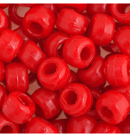 Czech Crow Beads 9mm Opaque Red