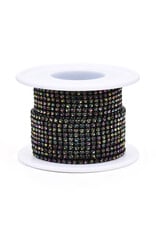 Rhinestone Banding 1 row 2mm  Grey AB/Olive