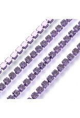 Rhinestone Banding 1 row 2mm Tanzanite/Purple