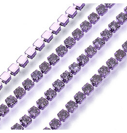 Rhinestone Banding 1 row 2mm Tanzanite/Purple