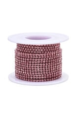 Rhinestone Banding 1 row 2mm Light Rose/Pink