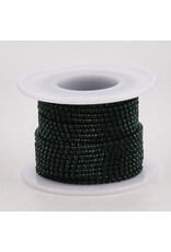 Rhinestone Banding 1 row 2mm Emerald Green