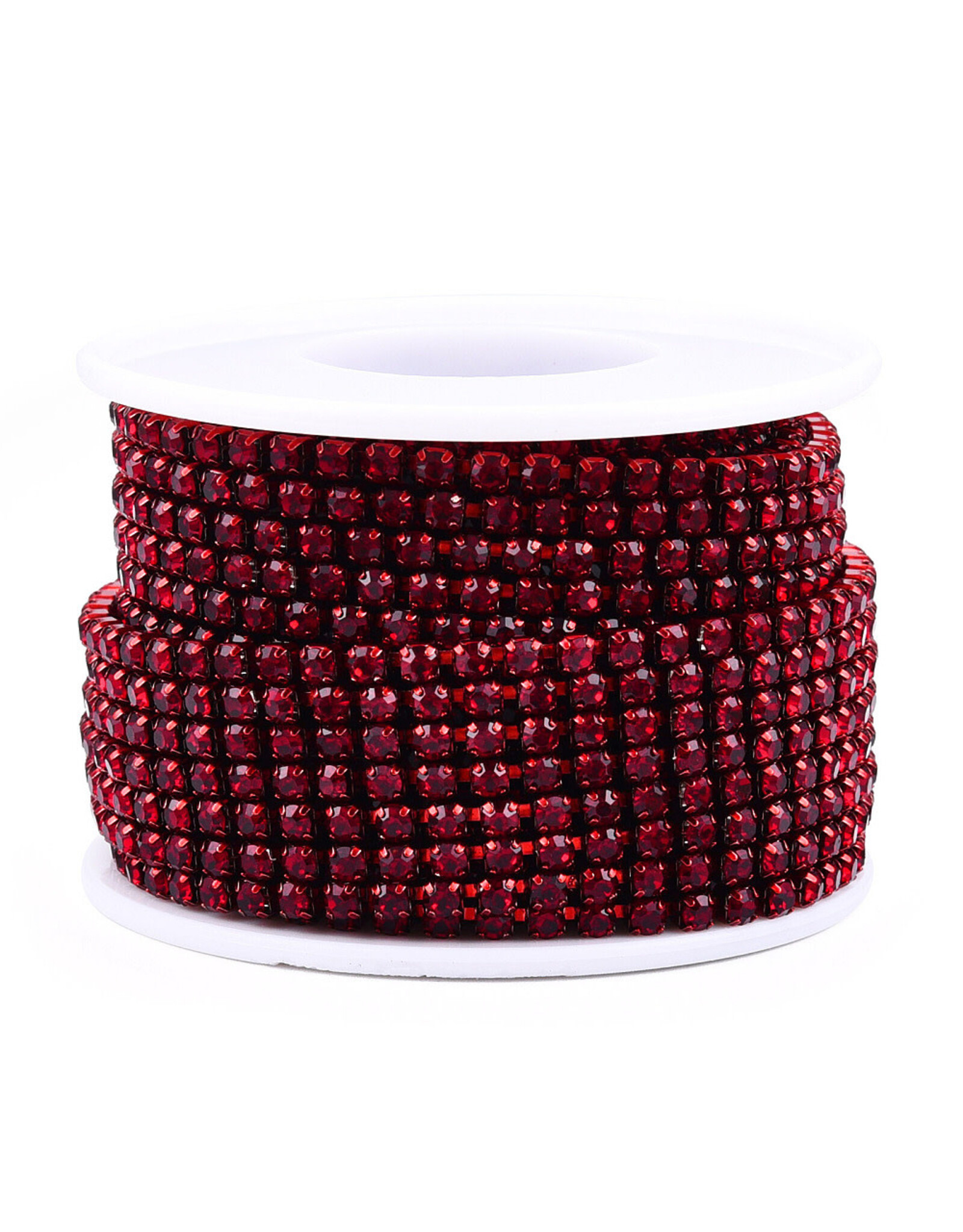 Rhinestone Banding 1 row 2mm  Siam/Red