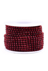 Rhinestone Banding 1 row 2mm  Siam/Red