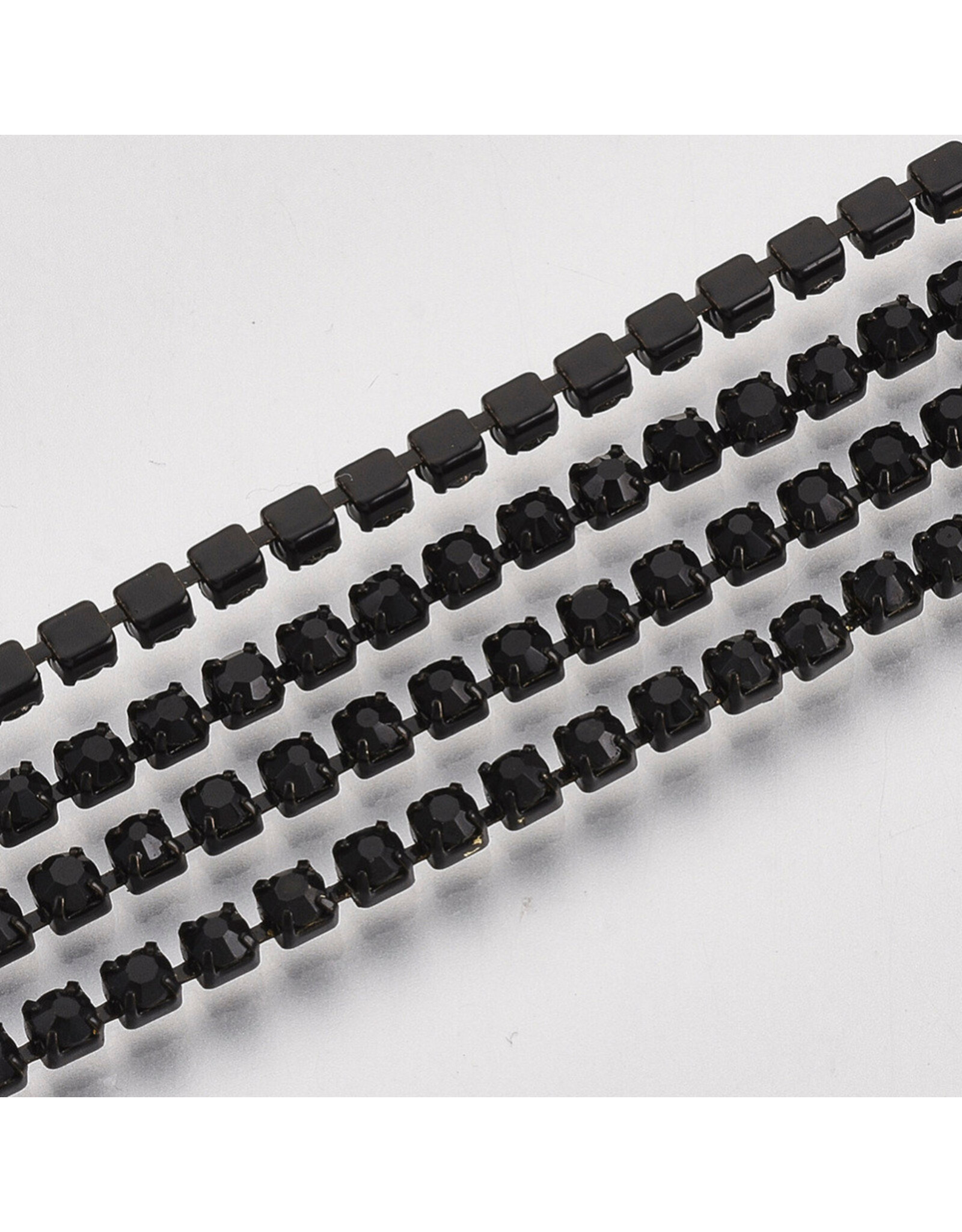 Rhinestone Banding 1 row 2mm Jet/Black