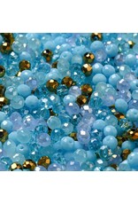 6x5mm Rondelle Blue Bronze  Mix  50g