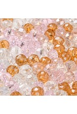 6x5mm Rondelle Pink Topaz  Mix  50g